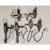 Image 1 : LOT OF 6 - VINTAGE ONEIDA VICTOR STEEL ANIMAL TRAPS