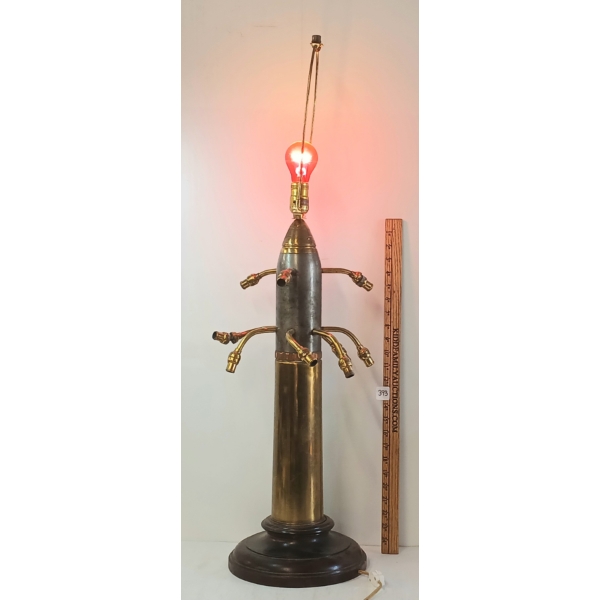 ARTILLERY SHELL TRENCH ART LAMP
