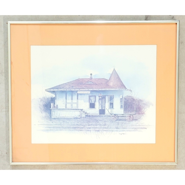 TRAIN STATION - SIGNED - FRAMED PRINT