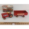 Image 1 : M.K.K. TIN FRICTION INTERNATIOL FARM TRACTOR W/ GRAIN HAULER