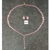 Image 2 : LOT OF 2 - SHERMAN PINK BEADED CLIP-ON EARRINGS & NECKLACE