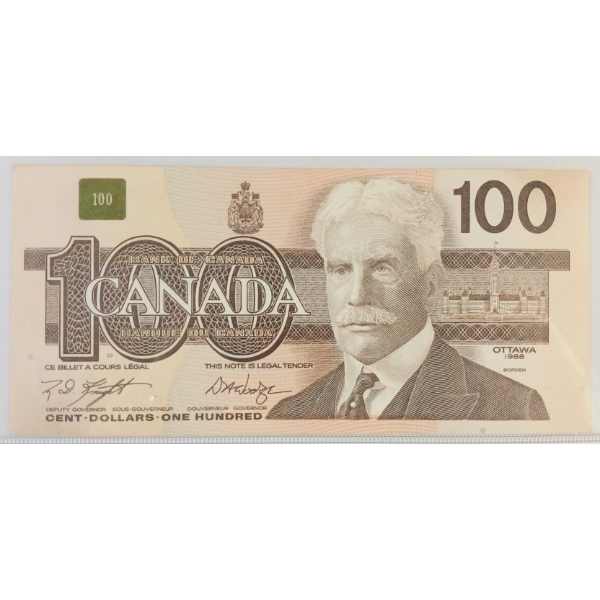1988 CDN $100 BANKNOTE - CCCS GRADED