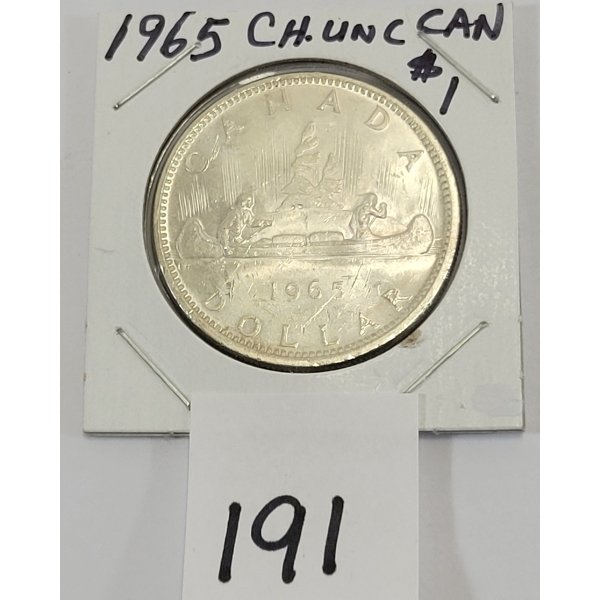 1965 CDN SILVER DOLLAR - UNCIRCULATED