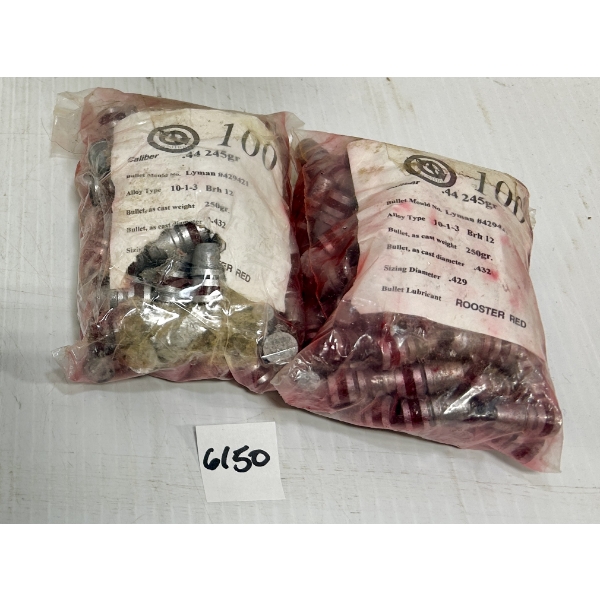 BULLETS: 200X .44 CAL (.429") 245 GR CAST