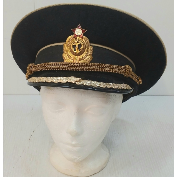 RUSSIAN NAVY OFFICER'S VISOR HAT