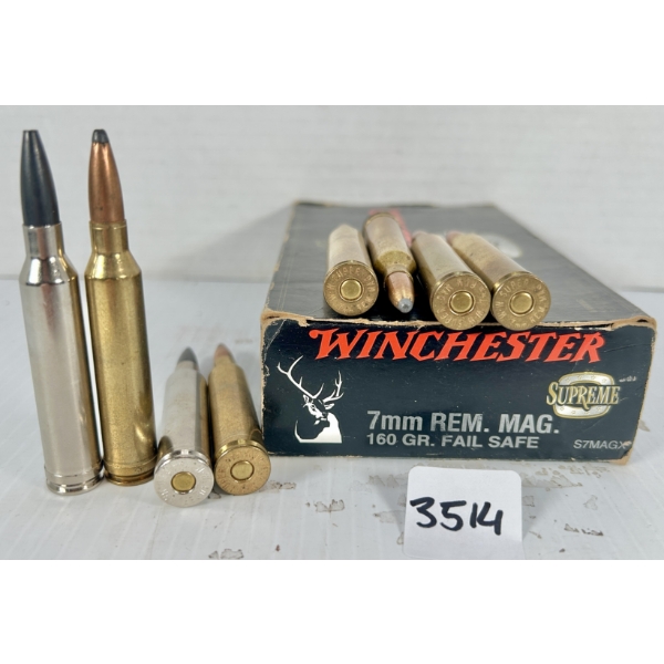 AMMO: 26X MIXED 7MM REM MAG HP & SP 