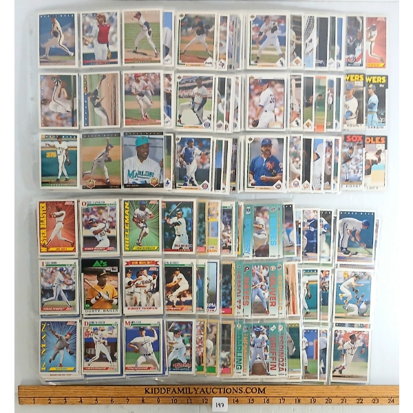 1980's-1990's UPPER DECK & TOPPS MLB BASEBALL CARDS BINDER