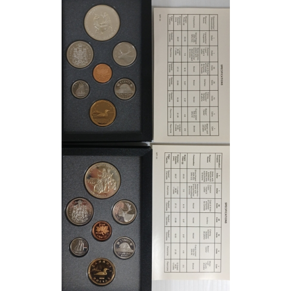 LOT OF 2 - 1988 & 1990 RCM UNCIRCULATED PROOF SETS