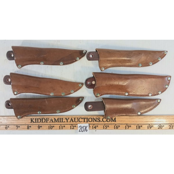 LOT OF 6 - ZEPF GERMAN HUNTING KNIFE SET W/ SHEATHS