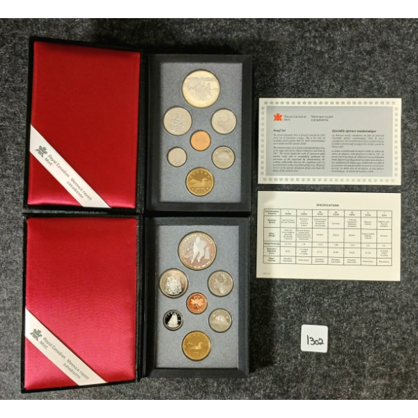 LOT OF 2 - 1992 & 1993 RCM UNCIRCULATED PROOF SETS