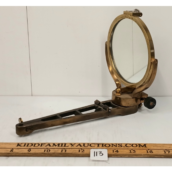 HERRMANN SIGNAL / COMMUNICATION MIRROR - BRASS - C. EARLY / MID 20TH CENTURY