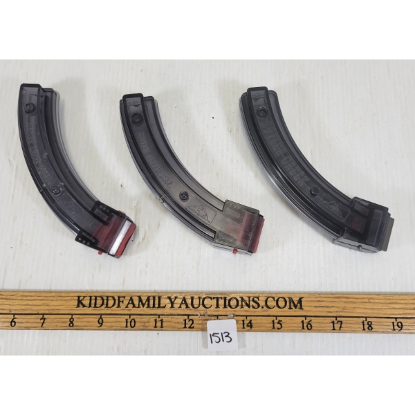 LOT OF 3 - 10/22 MAGS - PINNED