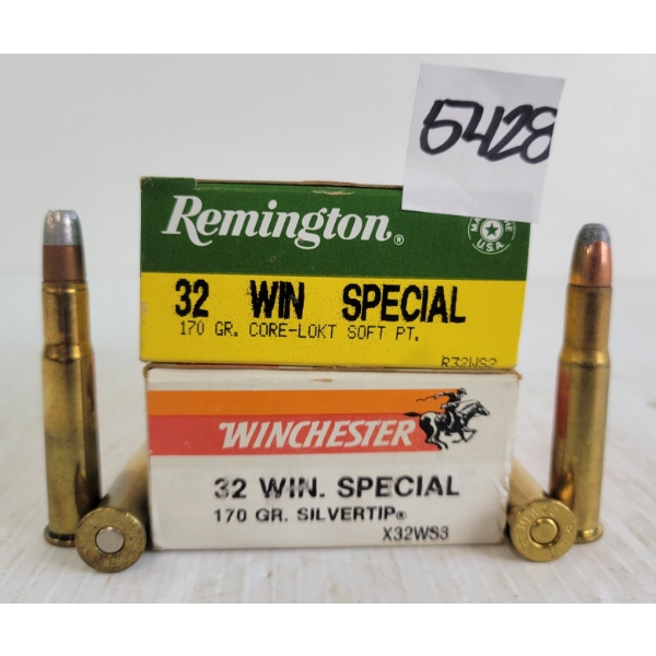 AMMO: 40X REMINGTON & WINCHESTER .32WIN SPL - 170GR