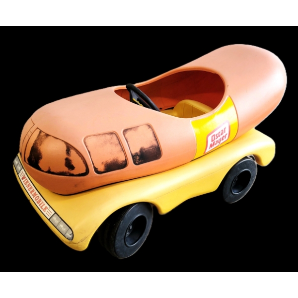 LOT OF 2 - 1996 OSCAR MEYER WEINERMOBILE PEDAL CAR & COIN BANK - SEE ALL PICS