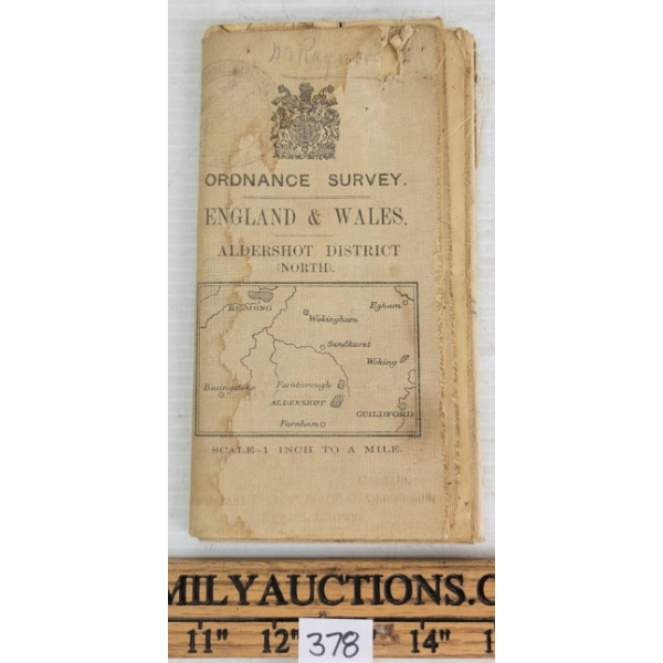 1914 "ORDNANCE SURVEY: ENGLAND & WALES, ALDERSHOT DISTRICT (NORTH)" MAP