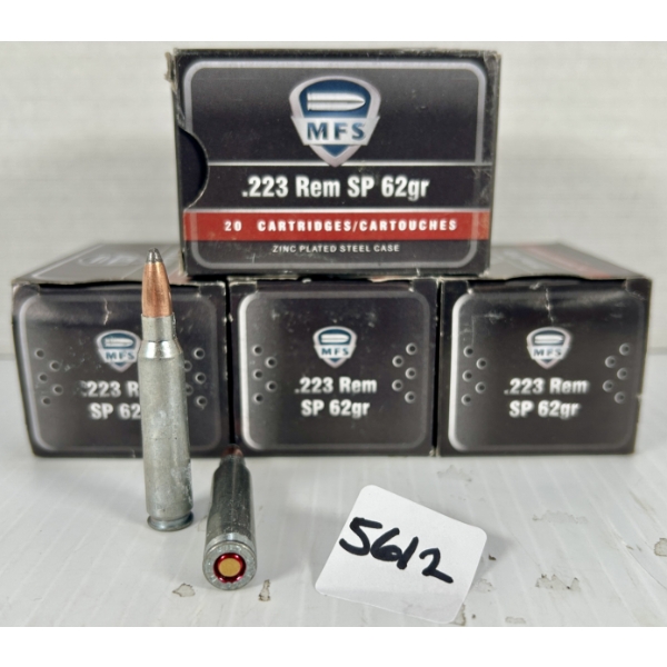 AMMO: 80X MFS .223 REM - 62 GR SP