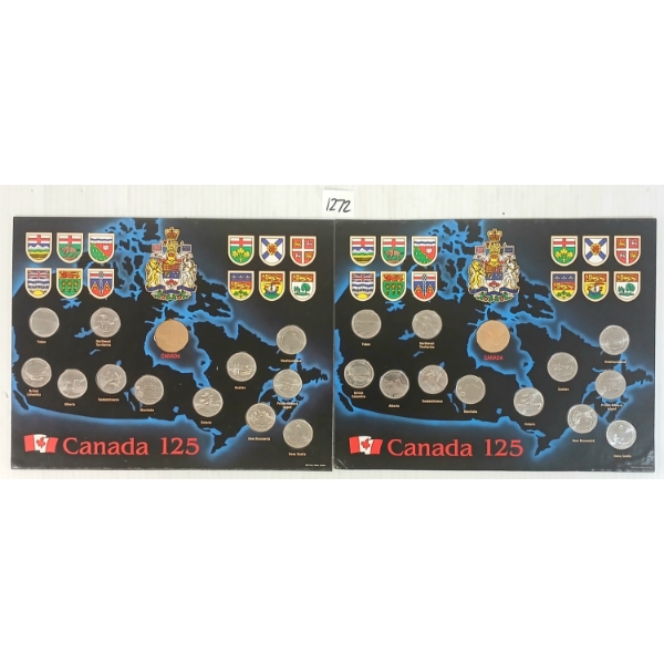 LOT OF 2 - 1992 CDN 125TH ANNIVERSARY COIN SETS