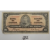 Image 1 : 1937 BANK OF CANADA $2 BANKNOTE