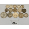 LOT OF 15 - MISC GREAT BRITAIN SILVER COINS