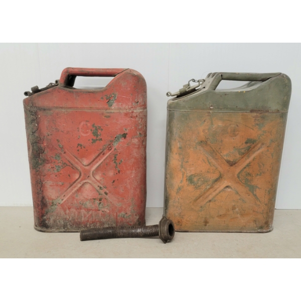 LOT OF 2 - VINTAGE GAS CANS