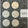 Image 1 : LOT OF 6 - 1947 CDN 25 CENT COINS 