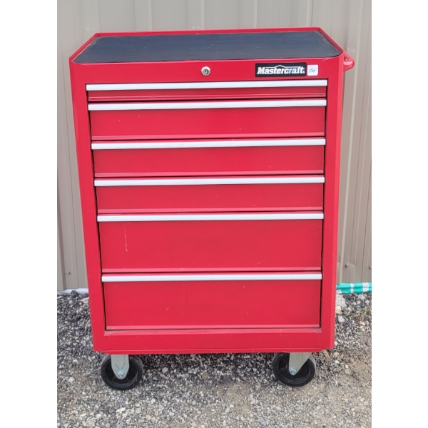 MASTERCRAFT TOOLBOX ON WHEELS W/CONTENTS