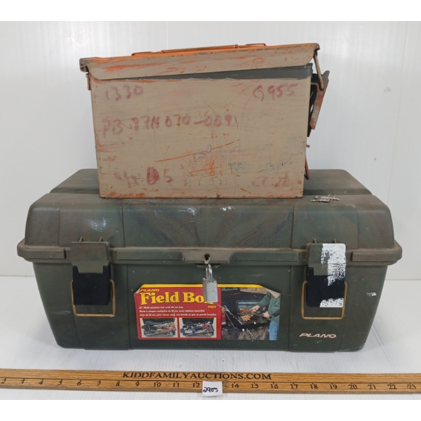 LOT OF 2 - AMMO BOX & PLANO FIELD BOX