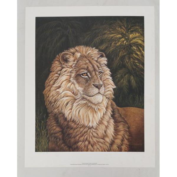 "AFRICAN VISAGE - LION" BY CHRISTINE MARSHALL (PRS CDN ARTIST) - PRINT 