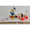 Image 1 : LOT OF 2 - FISHER PRICE DONALD DUCK & LITTLE SNOOPY PULL-ALONG TOYS