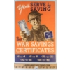 Image 1 : "YOU SERVE BY SAVING" WAR SAVINGS CERTIFICATES CARDBOARD COUNTERTOP DISPLAY