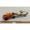 Image 1 : LOT OF 2 - WALT REACH TOW TRUCK & TIN CONVERTIBLE