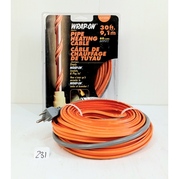 LOT OF 2 - WRAP-ON ELECTRIC PIPE HEATING CABLES 