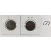 Image 2 : LOT OF 2 - 1900 & 1900H CDN LARGE CENTS