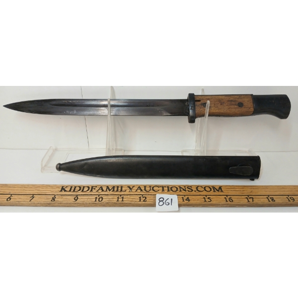 1940 GERMAN K-98 RIFLE BAYONET W/ SCABBARD
