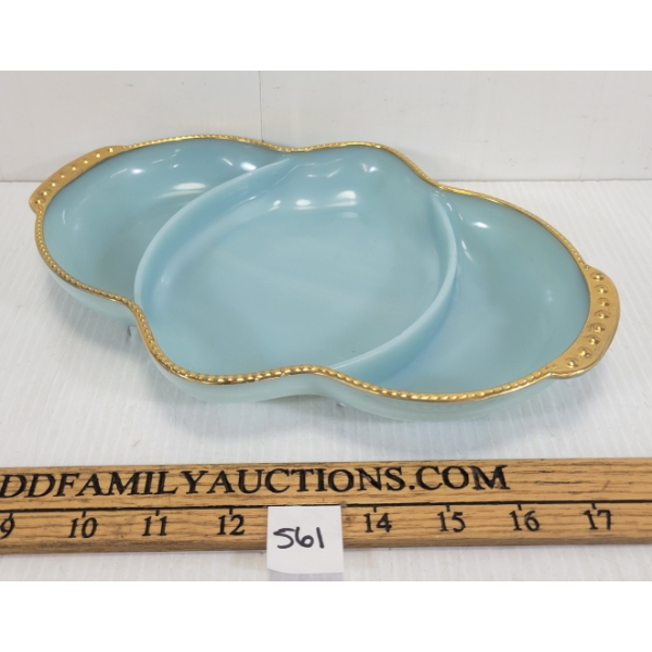 FIRE KING DELPHITE BLUE SERVING DISH