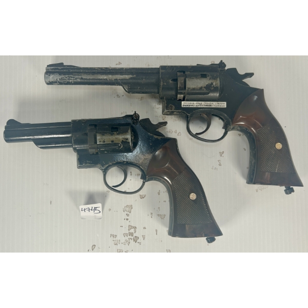 LOT OF 2 - CROSMAN 38T & 38C .177 CAL PELLET REVOLVERS - NO PAL REQD