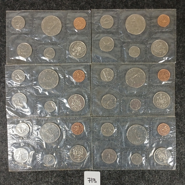 LOT OF 6 - 1976 CDN UNCIRCULATED PROOF SETS