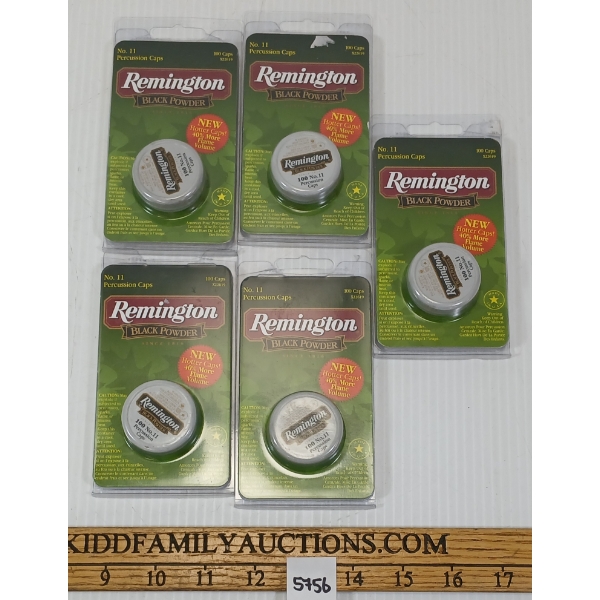 CAPS: 500X REMINGTON BLACK POWDER NO. 11 PERCUSSION CAPS - SEALED