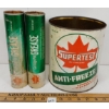Image 1 : LOT OF 3 - SUPERTEST ANTI-FREEZE GAL CAN & GREASE TUBES