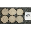 Image 1 : LOT OF 6 - 1941-1963 CDN 25 CENT COINS