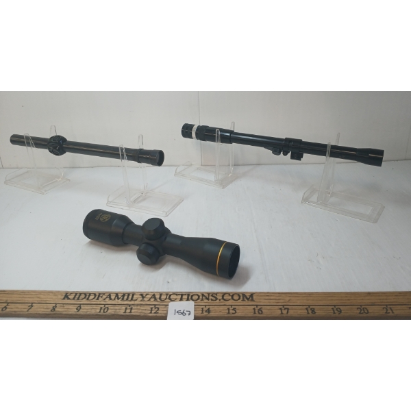 LOT OF 3 - WEAVER B4, SAVAGE 3X6 & BWS 4X32 RIFLESCOPES