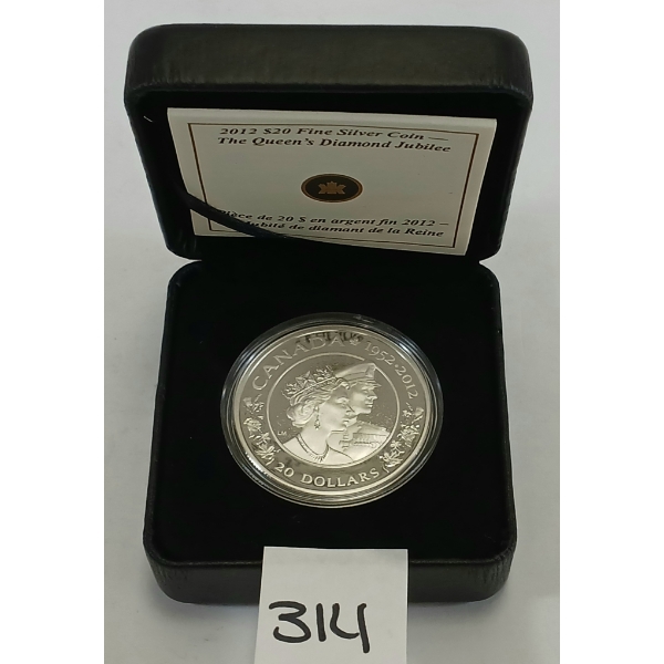 RCM 2012 $20 SILVER COIN - THE QUEEN'S DIAMOND JUBILEE
