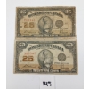 Image 1 : LOT OF 2 - CDN 1923 25 CENT SHINPLASTERS
