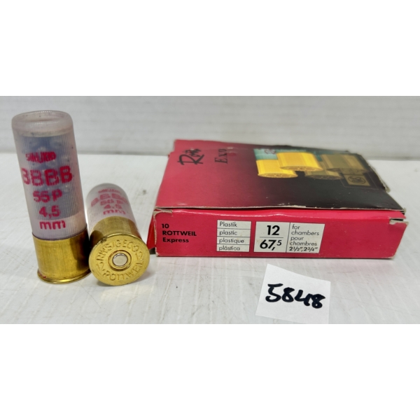 AMMO: 5X ROTTWEILL 12 GA 2-3/4 IN NO BB