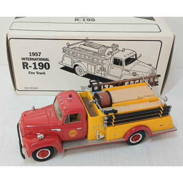 FIRST GEAR SHELL 1957 INTERNATIONAL R-190 FIRE TRUCK DIECAST MODEL