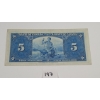 Image 2 : 1937 CDN $5 BANKNOTE