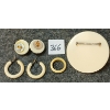 Image 2 : LOT OF 4 - FAUX IVORY BROOCH, RING & EARRINGS