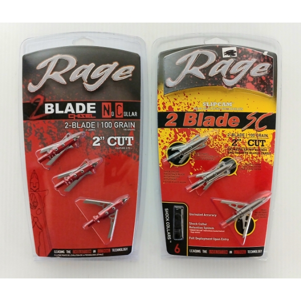 LOT OF 2 - RAGE SLIPCAM BROADARROWS - NIB