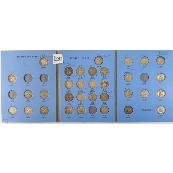 1902-1936 GRT BRITAIN SILVER SHILLINGS BOOKLET
