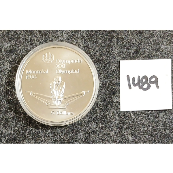 1976 CDN MONTREAL OLYMPIAD $5 SILVER COIN